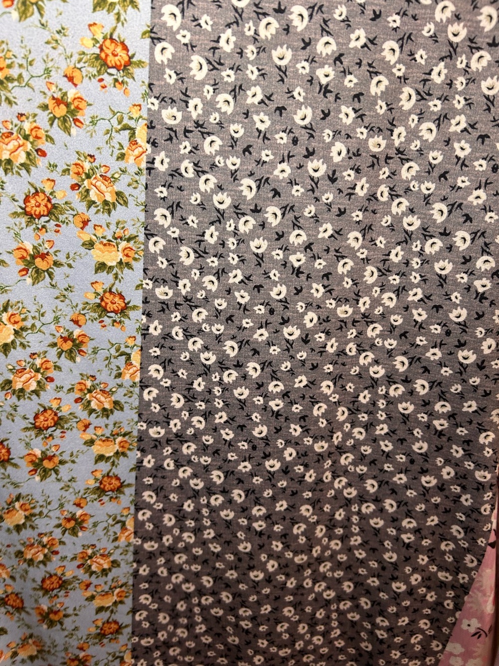 Patchwork Floral Long Sleeve Tunic - Pink, Blue, Gray - Picture 5 of 7